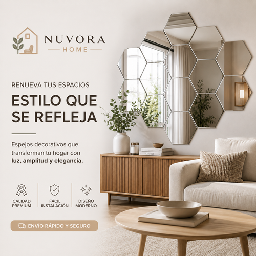 Espejos Hexagonales Premium | Elegancia y Estilo para Cada Espacio