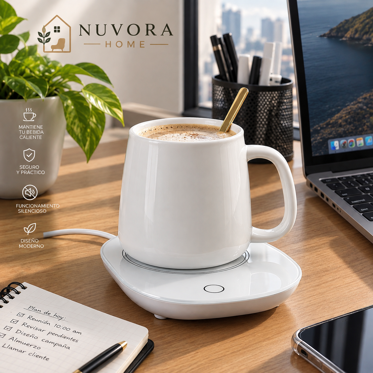 Calentador de Tazas Eléctrico | Mantén tu café caliente por horas